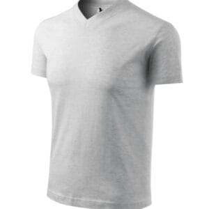V-neck 102 Koszulka unisex Jasnoszary melanż - 03
