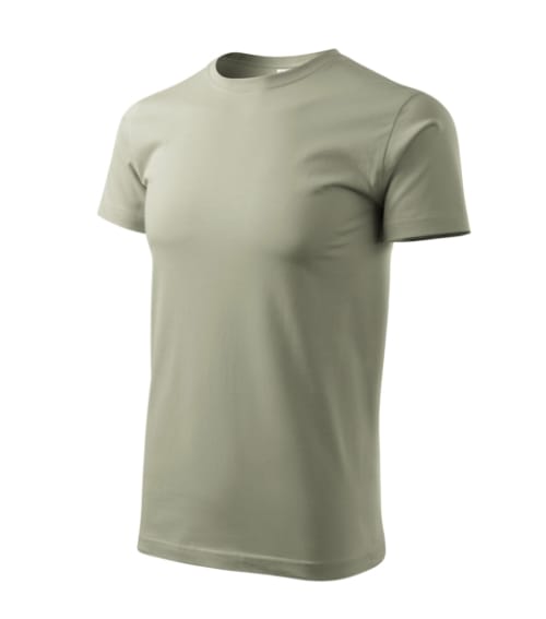 Basic 129 Koszulka męska Jasny khaki - 28