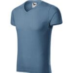 Slim Fit V-neck 146 Koszulka męska Denim - 60