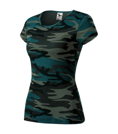 Camo Pure C22 Koszulka damska Camouflage petrol - C1