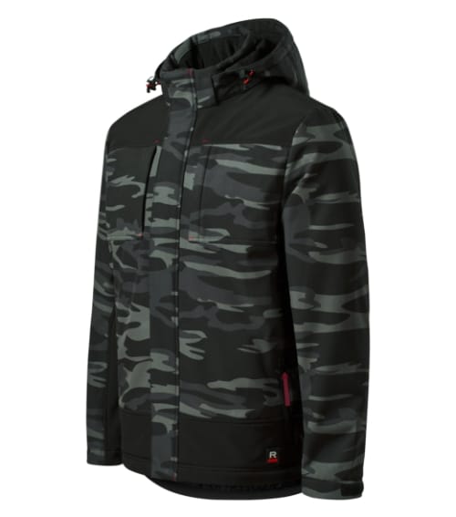 Vertex Camo W56 Zimowa kurtka softshellowa męska Camouflage dark gray - C2