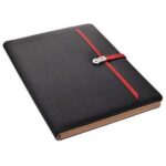 Folder z notatnikiem w linie i pamięcią USB 8GB DIMITRI Pierre Cardin Czarny