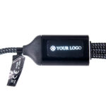 Kabel do ładowania 3w1 z podświetlanym logo Pierre Cardin Czarny
