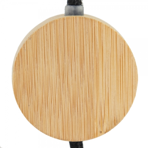 Długi drewniany kabel 4w1 z podświetlanym logo Beżowy