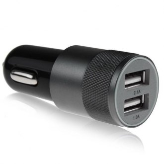Ładowarka samochodowa 2 porty USB Czarny