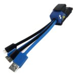 Kabel do ładowania 3w1 indywidualny kształt Wielokolorowy