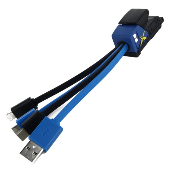 Kabel do ładowania 3w1 indywidualny kształt Wielokolorowy