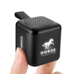 Głośnik bluetooth mini z podświetlanym logo Czarny