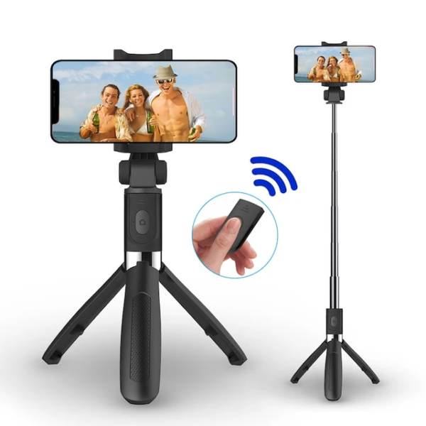 Selfie stick ze stojakiem Czarny