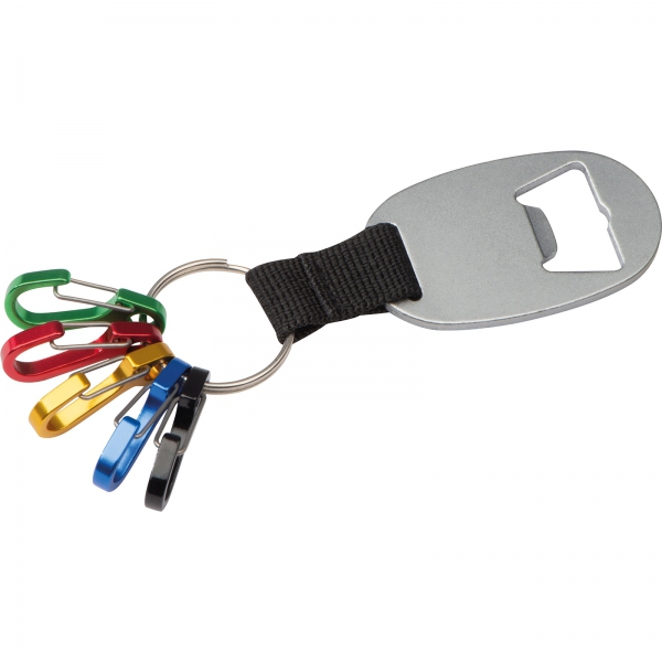 Brelok metalowy otwieracz do butelek Szary