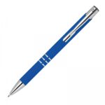 Długopis aluminiowy półżelowy soft touch Niebieski
