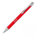 Długopis aluminiowy półżelowy soft touch Czerwony