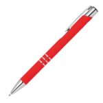 Długopis aluminiowy półżelowy soft touch Czerwony