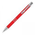 Długopis aluminiowy półżelowy soft touch Czerwony