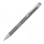 Długopis aluminiowy półżelowy soft touch Ciemnoszary
