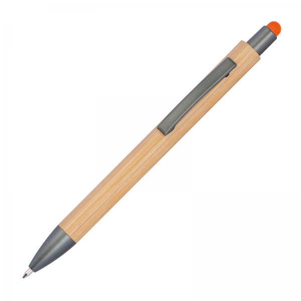 Długopis drewniany touch pen Pomarańczowy