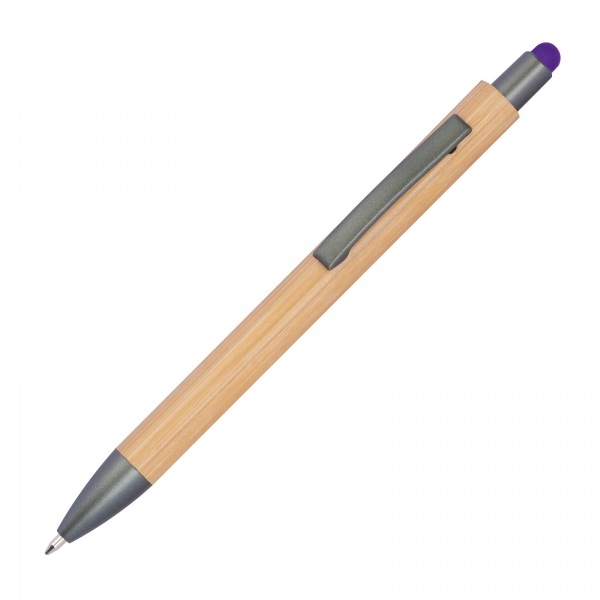 Długopis drewniany touch pen Fioletowy