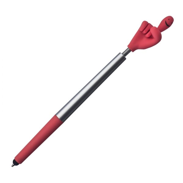 Długopis plastikowy touch pen CrisMa Smile Hand Czerwony