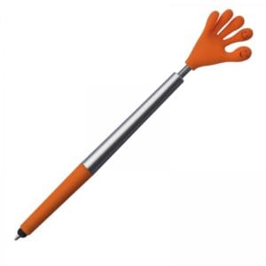 Długopis plastikowy touch pen CrisMa Smile Hand Pomarańczowy