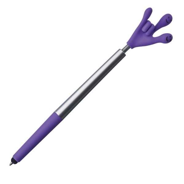 Długopis plastikowy touch pen CrisMa Smile Hand Fioletowy