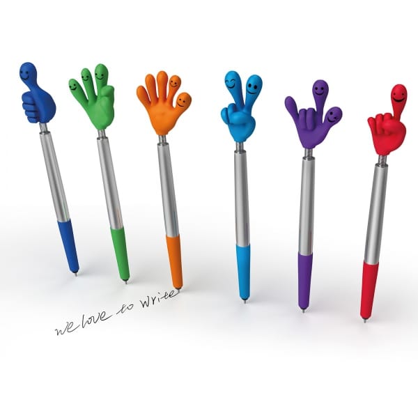 Długopis plastikowy touch pen CrisMa Smile Hand Turkusowy