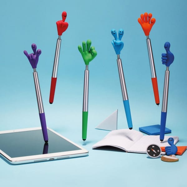 Długopis plastikowy touch pen CrisMa Smile Hand Turkusowy