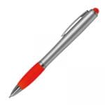 Długopis plastikowy z podświetlanym logo touch pen Czerwony