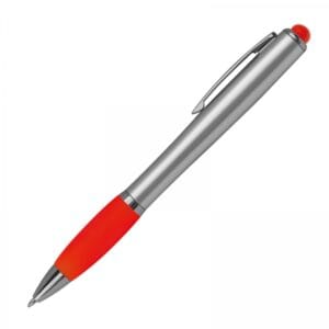 Długopis plastikowy z podświetlanym logo touch pen Czerwony