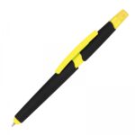 Długopis plastikowy z zakreślaczem touch pen Żółty