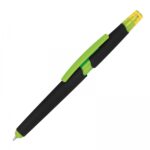 Długopis plastikowy z zakreślaczem touch pen Jasnozielony