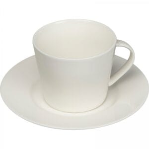 Filiżanka ceramiczna ze spodkiem 175 ml Biały