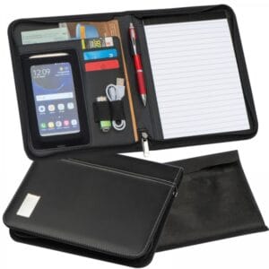 Folder A5 z notatnikiem w linie Czarny
