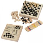Gry szachy, warcaby, mikado, domino Beżowy