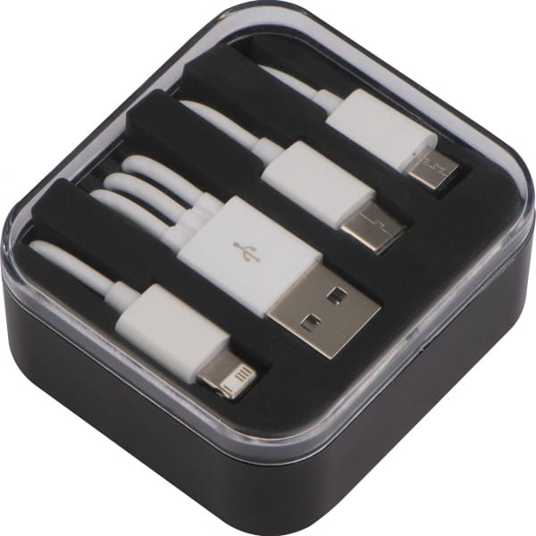 Kabel do ładowania 3w1 Czarny