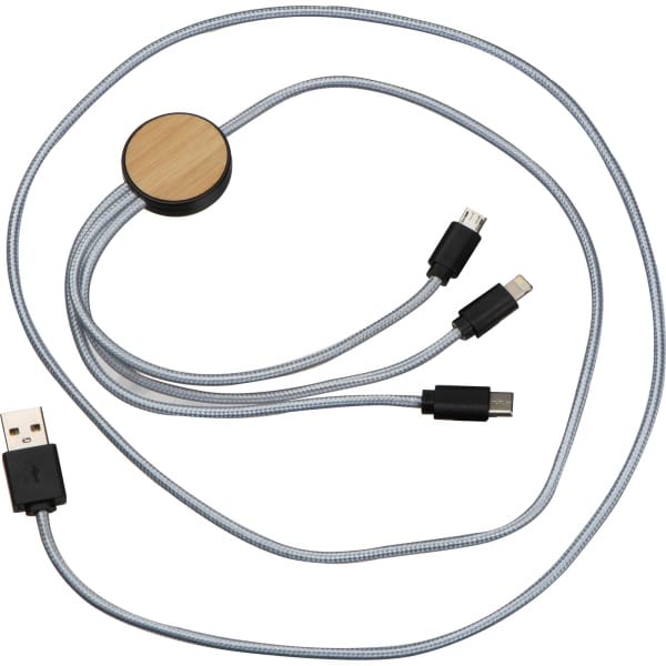 Kabel do ładowania 3w1 Szary