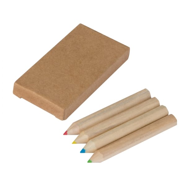 Kredki drewniane 4 kolory Brązowy