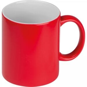Kubek ceramiczny do sublimacji zmieniający kolor 300 ml Czerwony