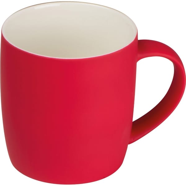 Kubek ceramiczny soft touch 300 ml Czerwony