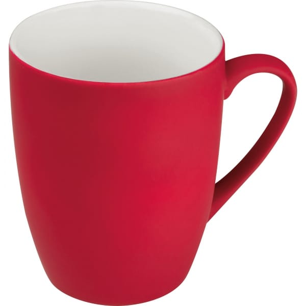 Kubek ceramiczny soft touch 300 ml Czerwony