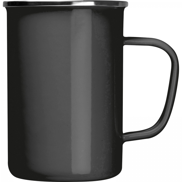 Kubek metalowy emaliowany 550 ml Czarny