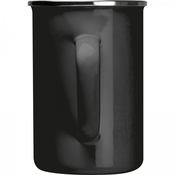 Kubek metalowy emaliowany 550 ml Czarny