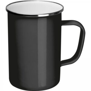 Kubek metalowy emaliowany 550 ml Czarny