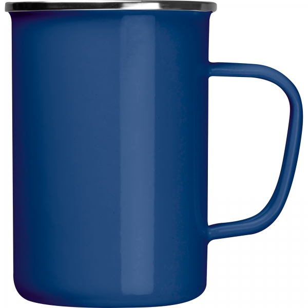 Kubek metalowy emaliowany 550 ml Niebieski