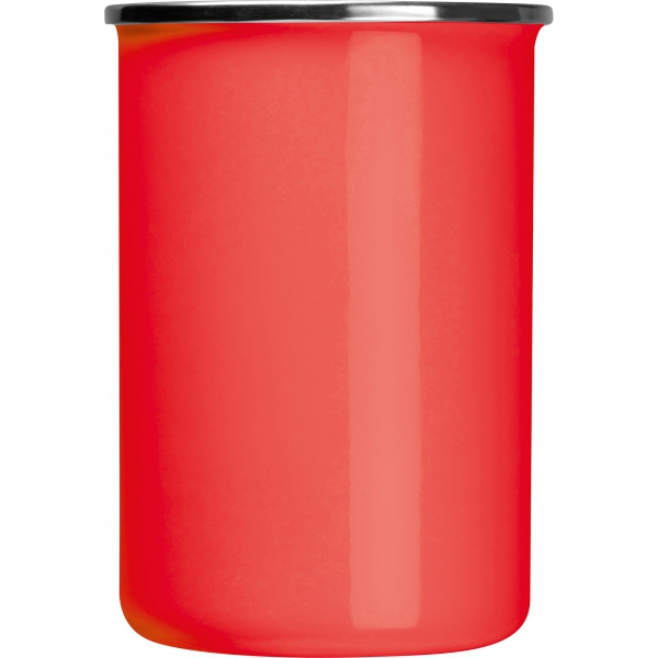 Kubek metalowy emaliowany 550 ml Czerwony