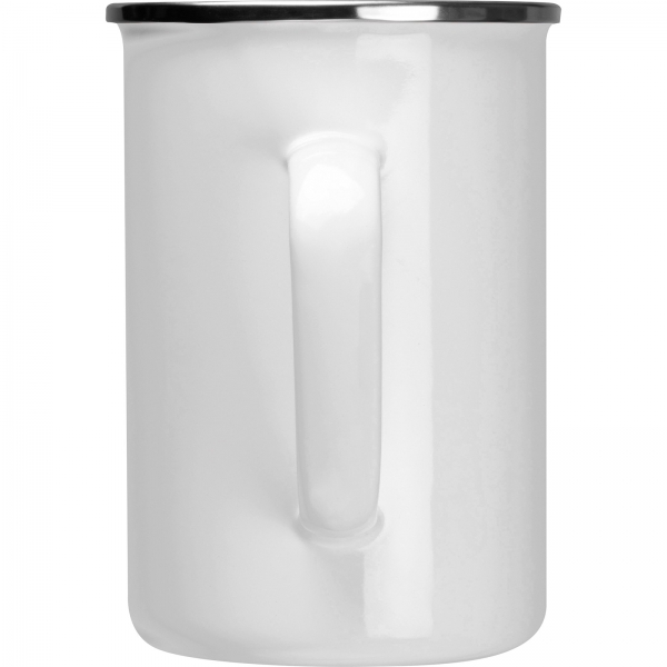 Kubek metalowy emaliowany 550 ml Biały