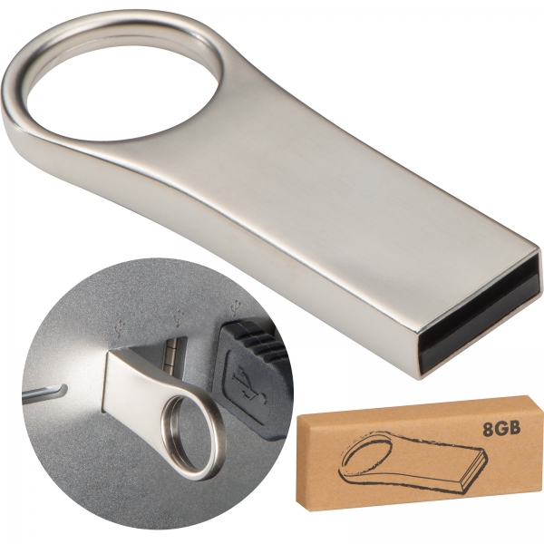 Pendrive metalowy 8GB Szary