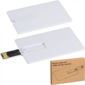 Pendrive plastikowy karta 8GB Biały