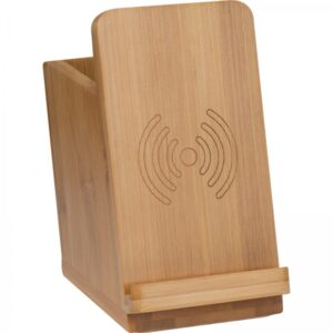 Stojak na telefon z ładowarką indukcyjną Beżowy