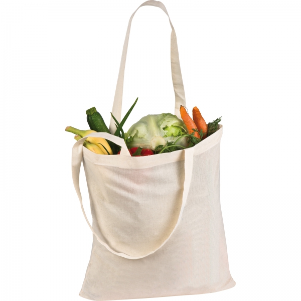 Torba bawełniana z długimi uszami 140 g/m2 Naturalny