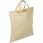 Torba bawełniana z krótkimi uszami 140 g/m2 Naturalny